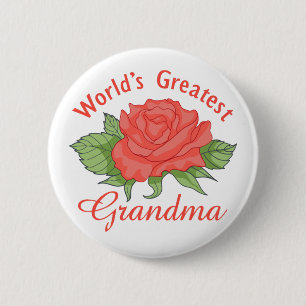 Badge Rond 5 Cm Grande grand-mère du monde