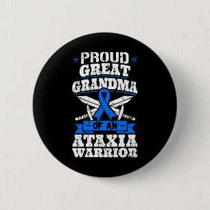 Badge Rond 5 Cm Grande Grand-Mère D'Une Ataxie Guerrière Sensibili