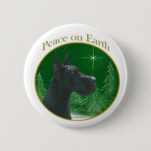 Badge Rond 5 Cm Grande Paix Danse (noire)