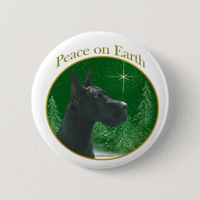 Badge Rond 5 Cm Grande Paix Danse (noire) (Devant)