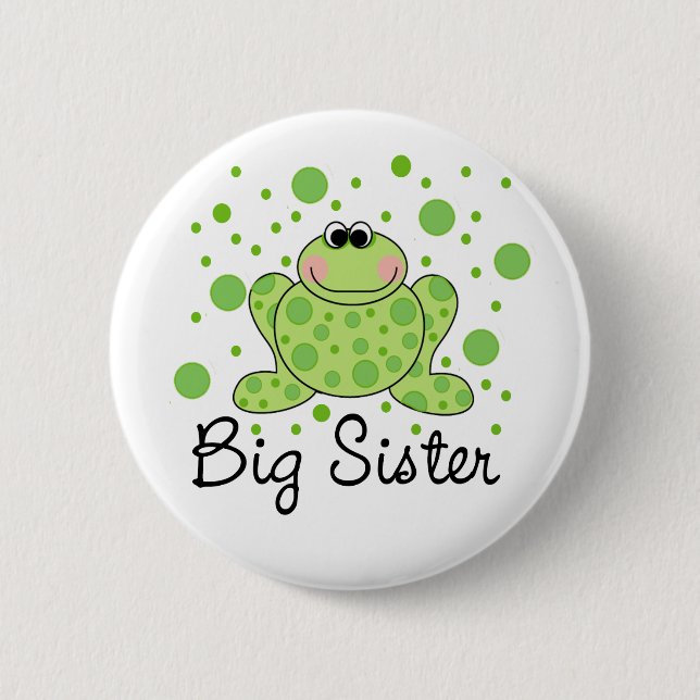 Badge Rond 5 Cm Grande soeur de grenouille (Devant)