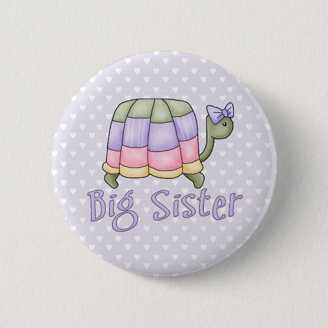 Badge Rond 5 Cm Grande soeur de Pastel Turtel (Devant)