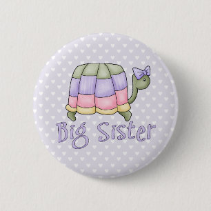 Badge Rond 5 Cm Grande soeur de Pastel Turtel