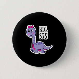Badge Rond 5 Cm Grande sœur enfants dinosaure sœur super mignon di