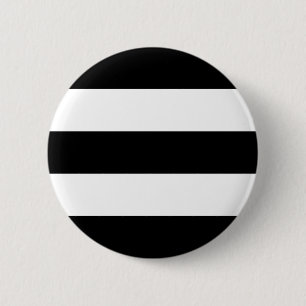 Badge Rond 5 Cm Grandes bandes noires et blanches