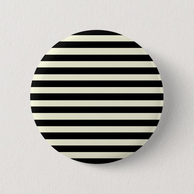 Badge Rond 5 Cm Grandes Horizontales Beiges Et Noires (Devant)