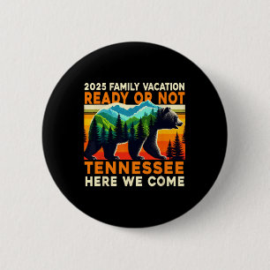 Badge Rond 5 Cm Grandes montagnes fumées Tennessee Vacances en fam