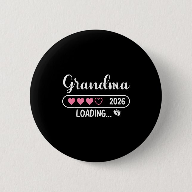 Badge Rond 5 Cm Grandma 2026 Loading New Grandma Est 2026  (Devant)