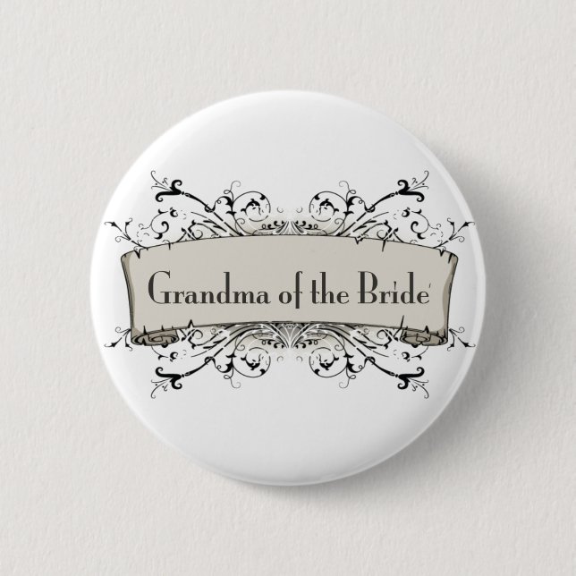 Badge Rond 5 Cm *Grandma de la jeune mariée (Devant)