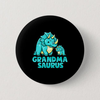 Badge Rond 5 Cm Grandma Saurus Funny Grandmasaurus Dinosaur 