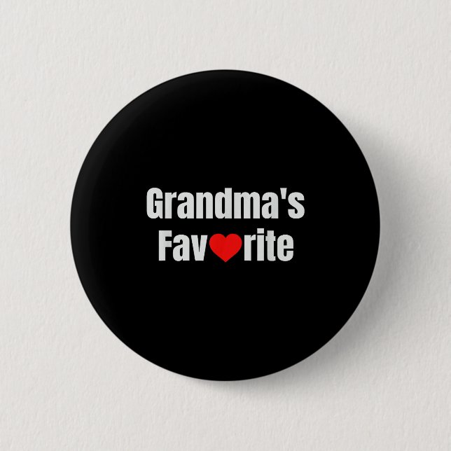 Badge Rond 5 Cm Grandma's Favorite  (Devant)