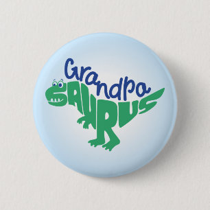 Badge Rond 5 Cm Grandpa Saurus Graphisme