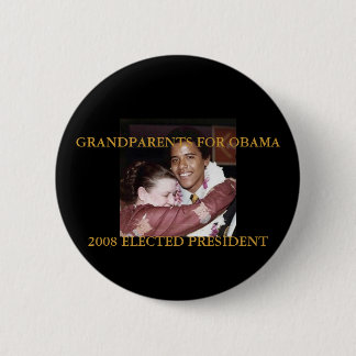 Badge Rond 5 Cm Grands-parents pour Obama
