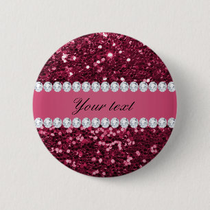 Badge Rond 5 Cm Grands parties scintillantes et diamants de Faux