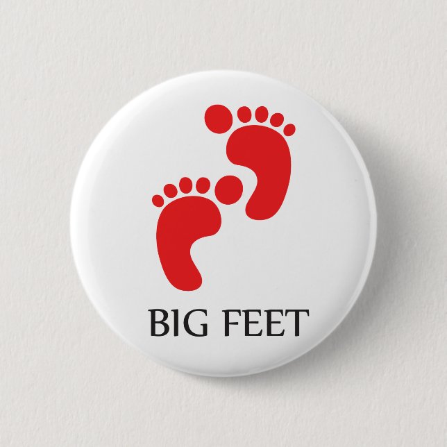 Badge Rond 5 Cm Grands pieds de bouton (Devant)