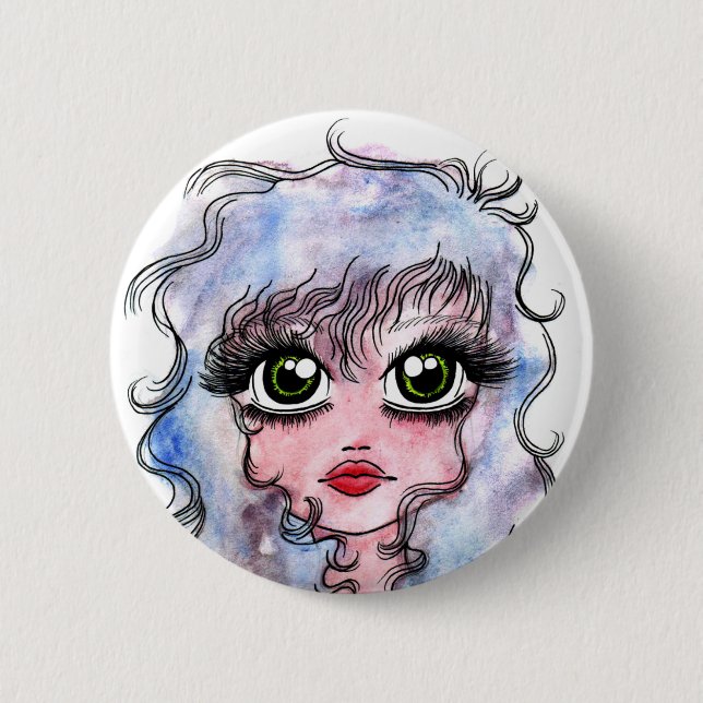Badge Rond 5 Cm Grands yeux 2 (Devant)