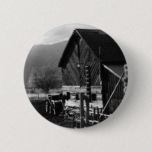Badge Rond 5 Cm Grange à foin