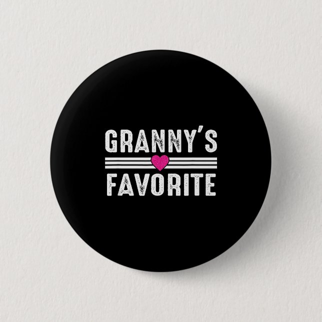 Badge Rond 5 Cm Granny's Favorite  (Devant)