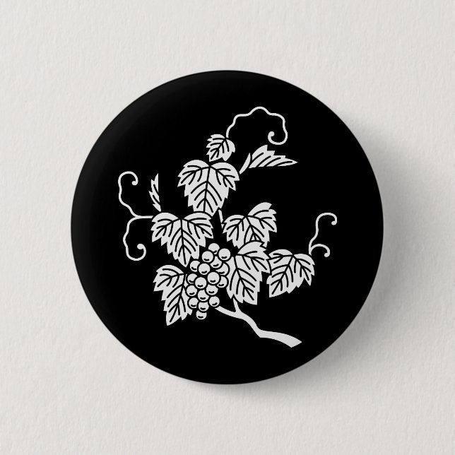 Badge Rond 5 Cm Grape branch (Devant)