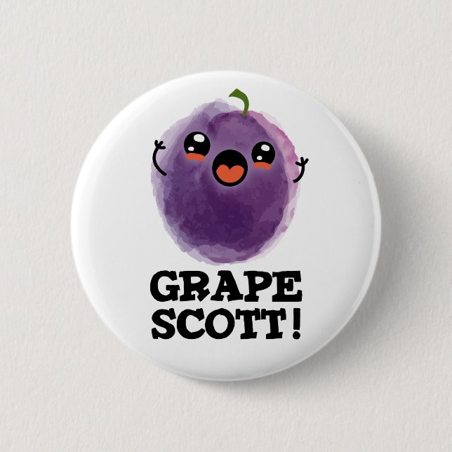 Badge Rond 5 Cm Graphe Scott Funny Fruit Graphe Pun (Devant)