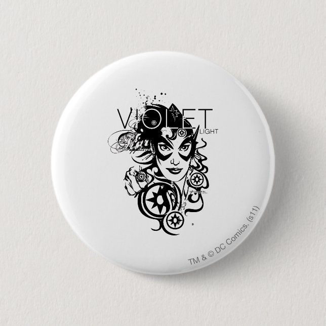 Badge Rond 5 Cm Graphique 4 de saphir d'étoile (Devant)