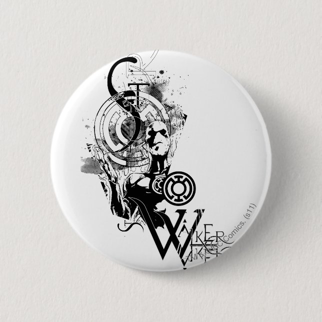 Badge Rond 5 Cm Graphique bleu 2 de lanterne (Devant)