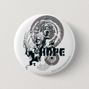 Badge Rond 5 Cm Graphique bleu 4 de lanterne