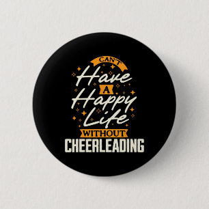 Badge Rond 5 Cm Graphique de déclaration de pom-pom girl inspirant