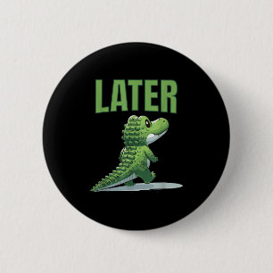 Badge Rond 5 Cm Graphique de l'alligator Gator