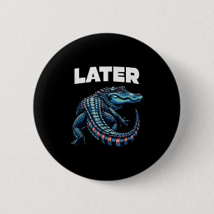 Badge Rond 5 Cm Graphique de l'alligator Gator