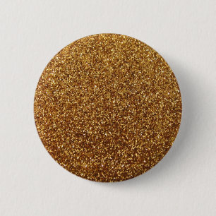 Badge Rond 5 Cm Graphique de parties scintillantes d'or de Faux