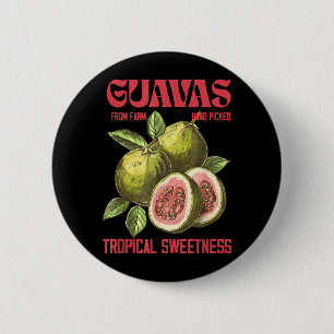 Badge Rond 5 Cm Graphiques Publicitaires Rétro de Goyaves Antiques