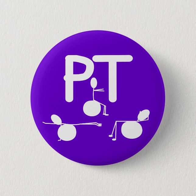 Badge Rond 5 Cm Graphiques uniques de cadeaux de physiothérapeute (Devant)