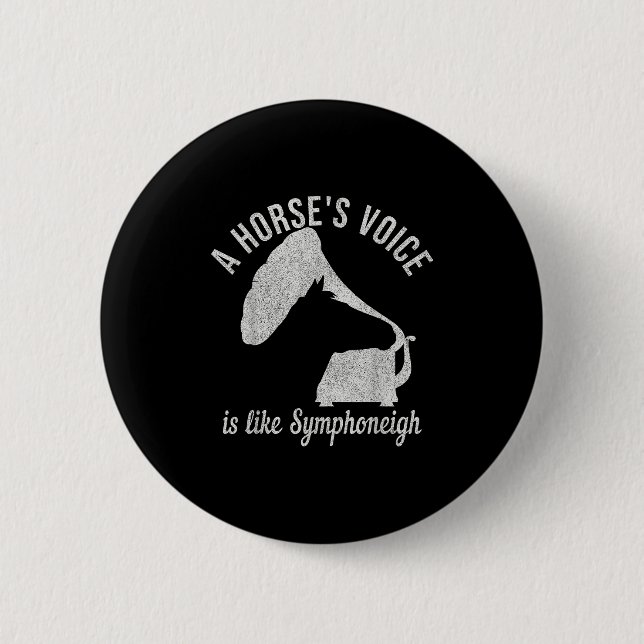 Badge Rond 5 Cm Graphisme Amoureux Du Cheval Drôle - Citation Éque (Devant)