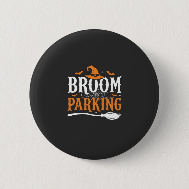 Badge Rond 5 Cm Graphisme de chapeau de sorcière de stationnement  (Devant)