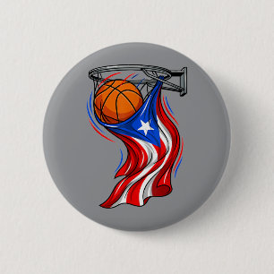 Badge Rond 5 Cm Graphisme de filet de panier de baseball avec drap