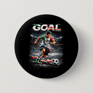 Badge Rond 5 Cm Graphisme de joueur de soccer pour garçons et homm