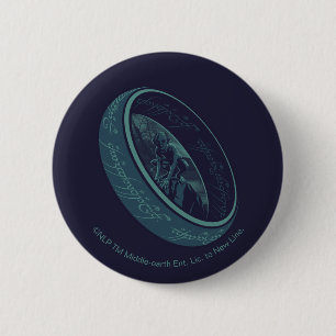 Badge Rond 5 Cm Graphisme de l'ANNEAU UNIQUE™ GOLLUM™