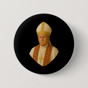 Badge Rond 5 Cm Graphisme du pape Trump – Création politique drôle