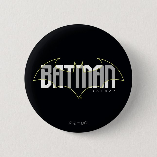 Badge Rond 5 Cm Graphisme Noms Hi-Tech Batman (Devant)