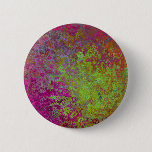 Badge Rond 5 Cm Gras, Coloré, Peinture à rayures, Grunge Abstrait