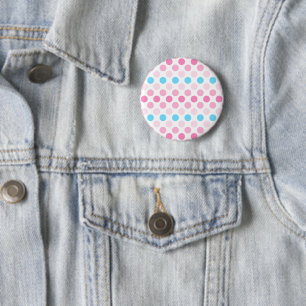 Badge Rond 5 Cm Gras Transféine Fierté drapeau Couleurs À petits p