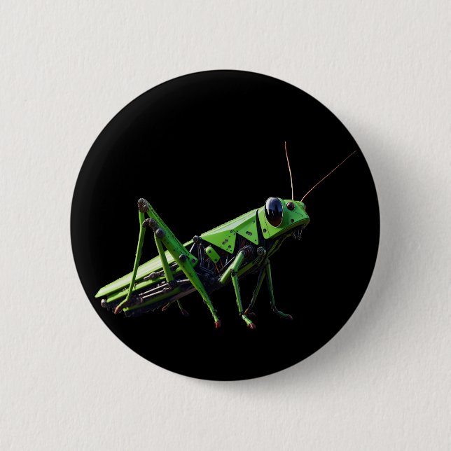 Badge Rond 5 Cm Grasshopper mécanique (Devant)