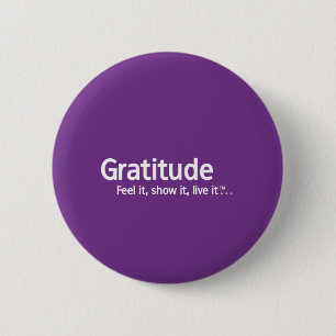 Badge Rond 5 Cm Gratitude - pensée Shapers™