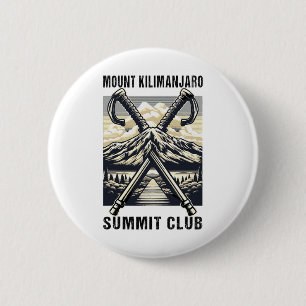 Badge Rond 5 Cm Gravi le sommet du Mont Kilimanjaro Club de randon