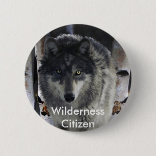 Badge Rond 5 Cm GRAY PACK WOLF, collection