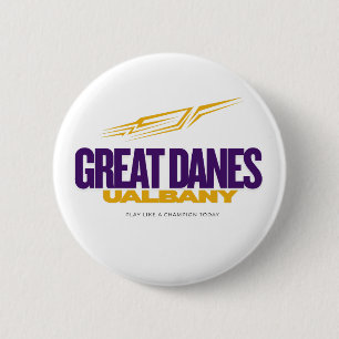 Badge Rond 5 Cm Great Danes UAlbany - College Baseball Spirit
