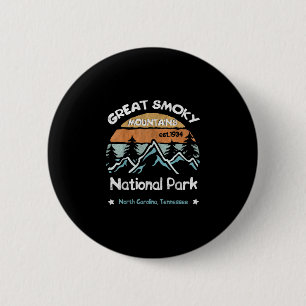 Badge Rond 5 Cm Great Smoky Mountains US National Park Camping