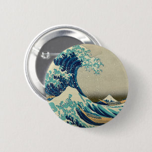 Badge Rond 5 Cm Great Wave off Kanagawa & Japanese Art /Japan