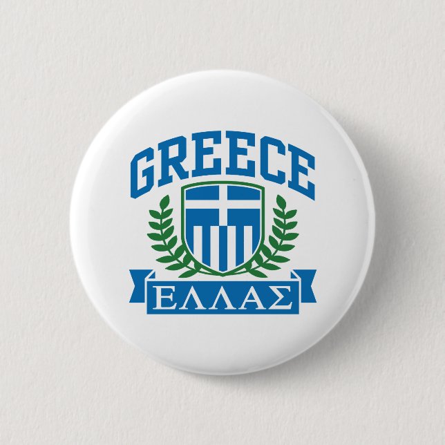 Badge Rond 5 Cm Grèce (Devant)